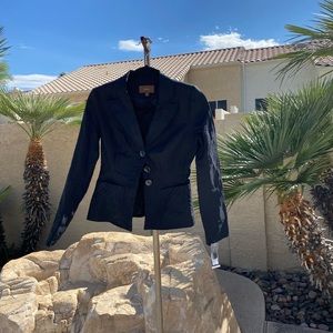 🍓 NWT Merona Target Black Gray Blazer Business Casual XS 🍓